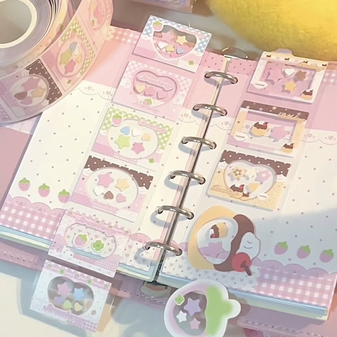 Eating Cookies Strawberry Chocolate Frame Kiss Cut Tape