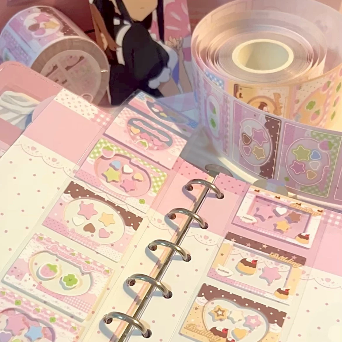 Eating Cookies Strawberry Chocolate Frame Kiss Cut Tape