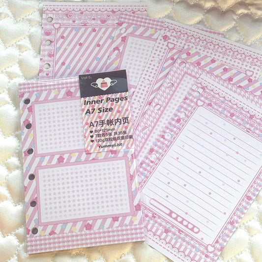 Yummylist A7 Refill Page