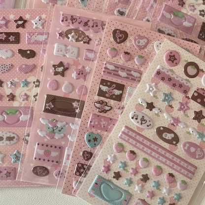 Chocolate Note Puffy Sticker