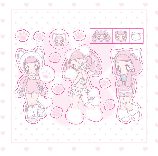 [Pumpum] Kitty Revolution Clear Sticker
