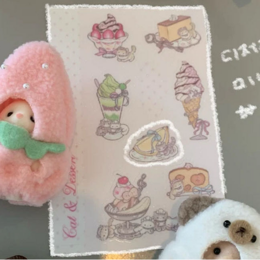 Tanpopo Dessert Kitty Sticker