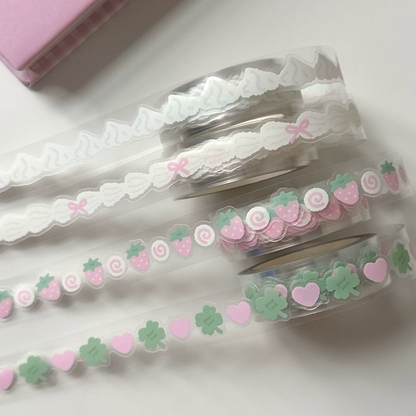 Cream Park Shaped Clear Masking Tape