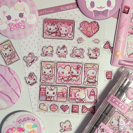 Ribbon Honey Whisk&Scoop Sticker