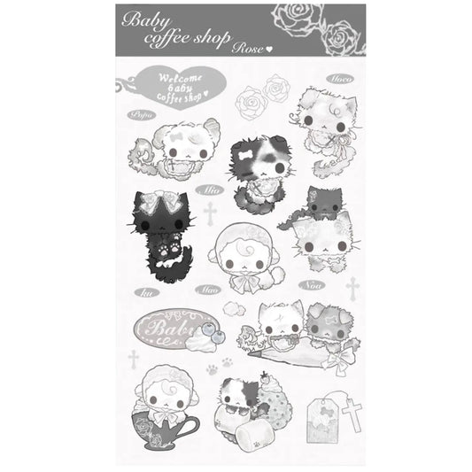 Natsu Nya Rose Coffee Shop Sticker