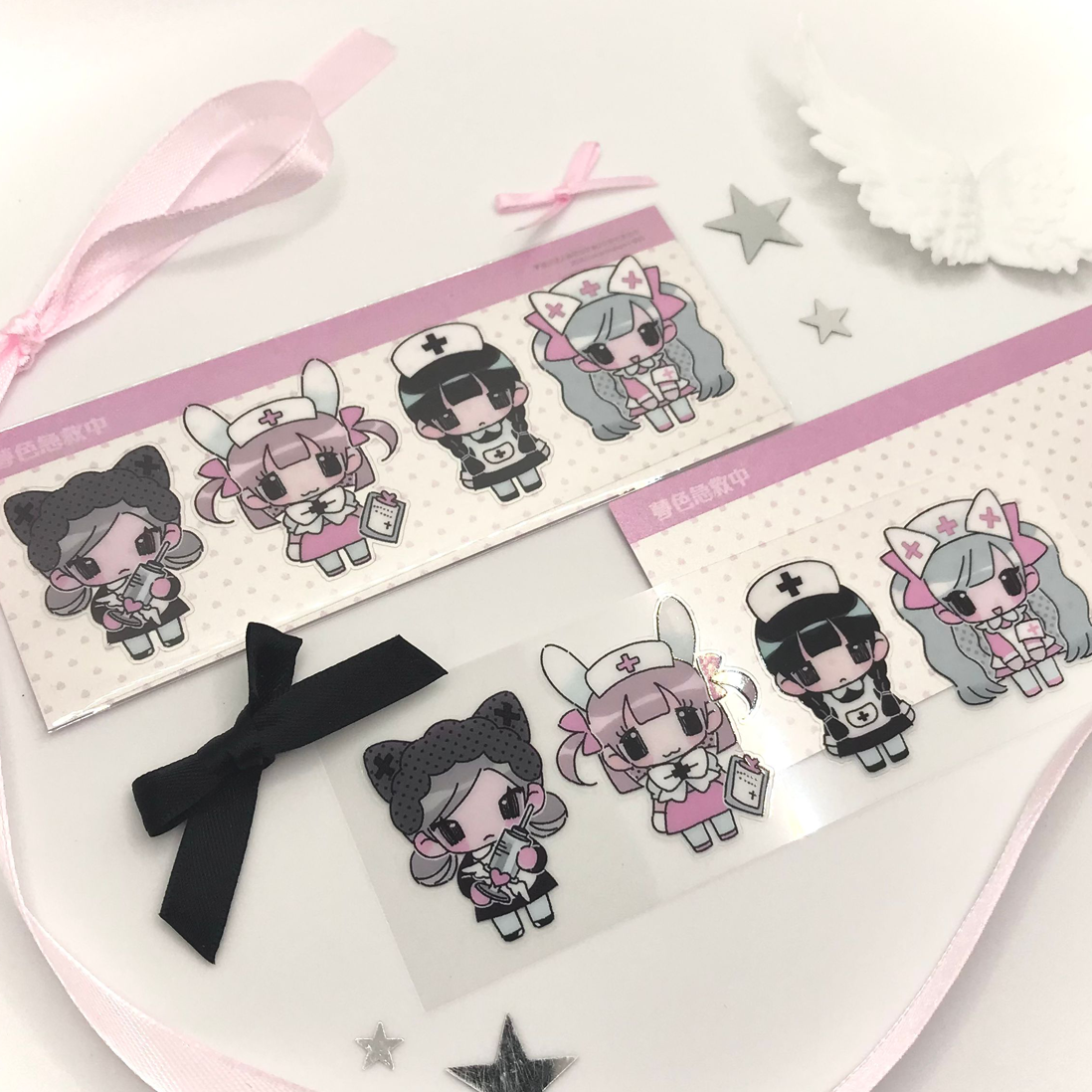 Cacacerulean Mini Nurse Clear Sticker