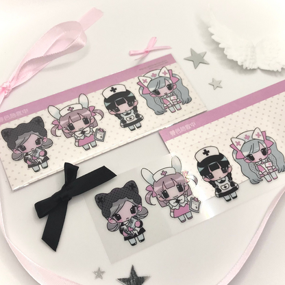 Cacacerulean Mini Nurse Clear Sticker