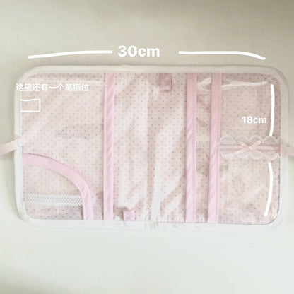 [Handmade] Pink Lace Journal Bag