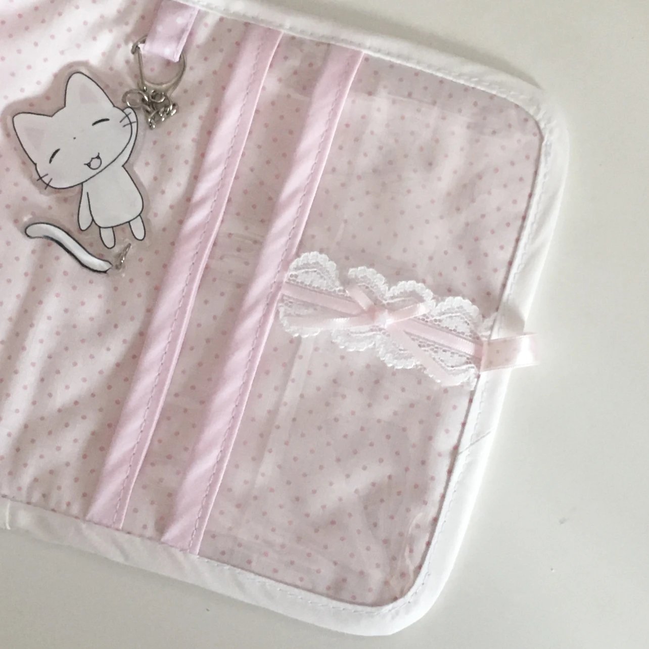 [Handmade] Pink Lace Journal Bag