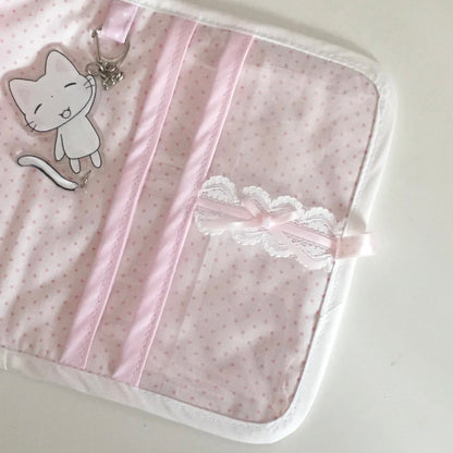 [Handmade] Pink Lace Journal Bag