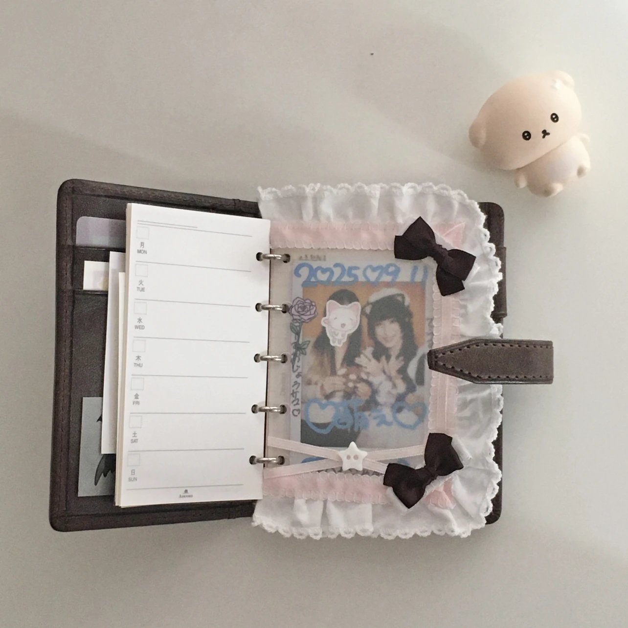 [Handmade] Chocolate Lace M5 Journal Divider Insert
