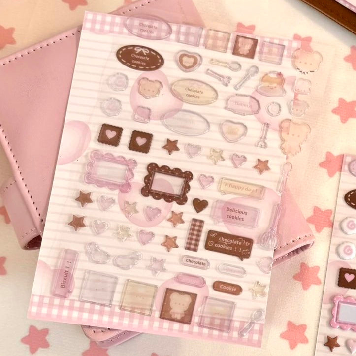 Eating Cookies Chocolate Cookie Puffy Sticker