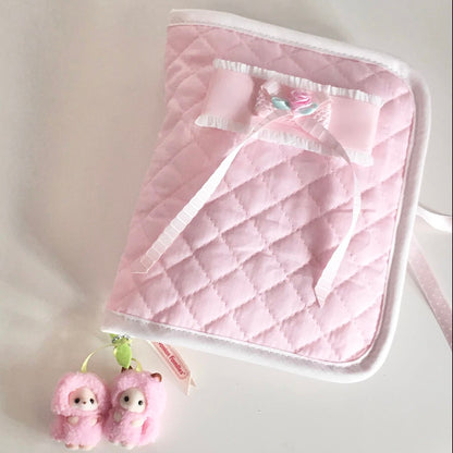 [Handmade] Pink Lace Journal Bag