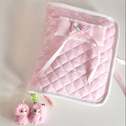 [Handmade] Pink Lace Journal Bag
