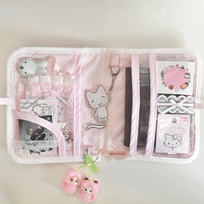 [Handmade] Pink Lace Journal Bag