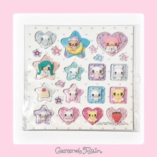 [Caramel Rain] Glitter Puffy Sticker