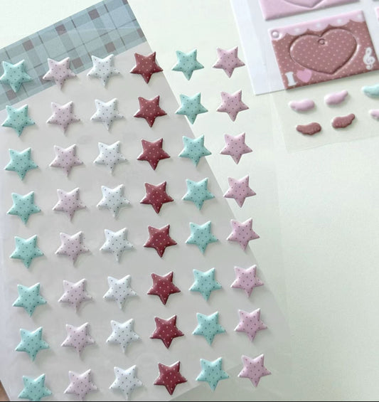 Strawberry Star Puffy Sticker