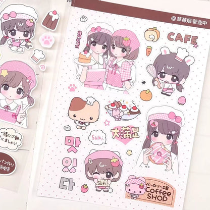 Strawberries&Cig Donut Sticker