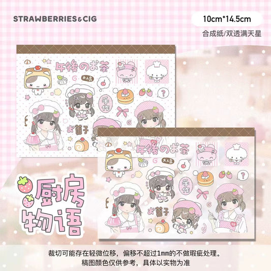 Strawberries&Cig Afternoon Tea Sticker