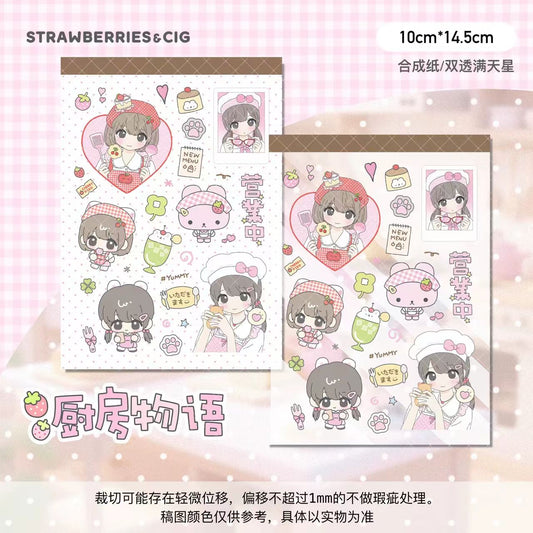 Strawberries&Cig Openning Sticker