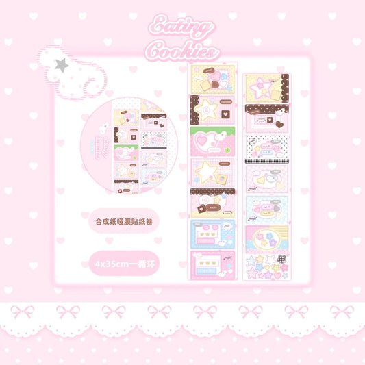 Eating Cookies Cookie Frame Kiss Cut Tape