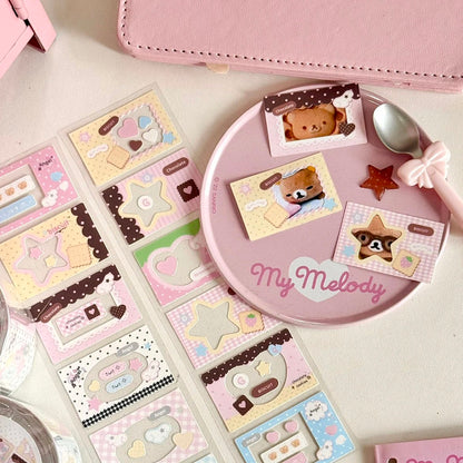 Eating Cookies Cookie Frame Kiss Cut Tape