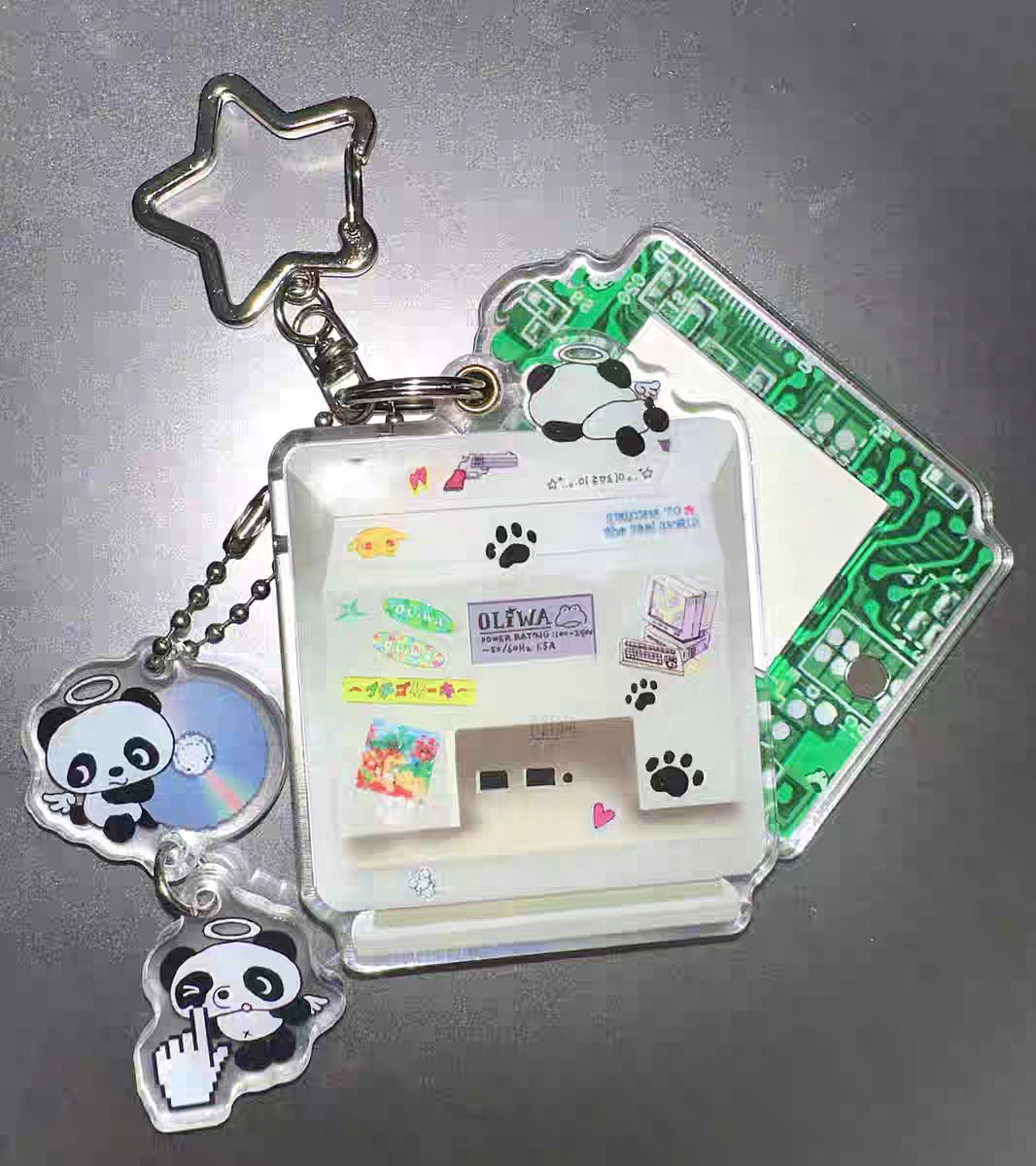 [Oliwa] Mini Panda Computer Keychain