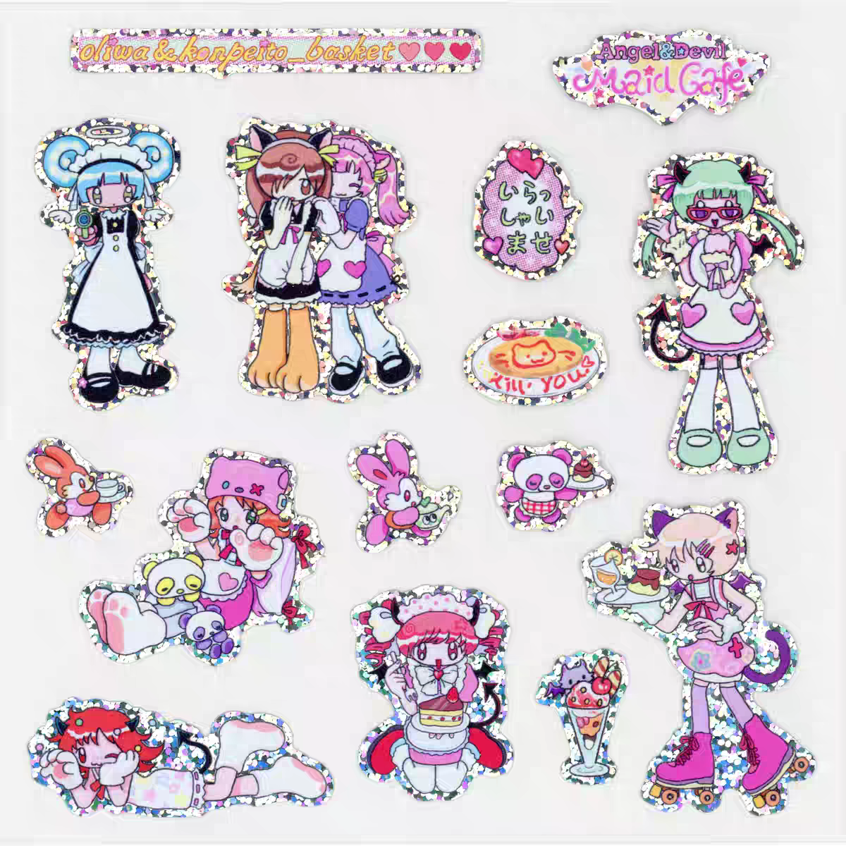 Oliwa Angel Devil Maid Cafe Sticker