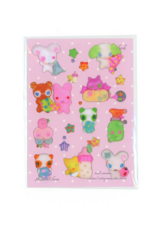 Sunonebird Origami Star Puffy Sticker