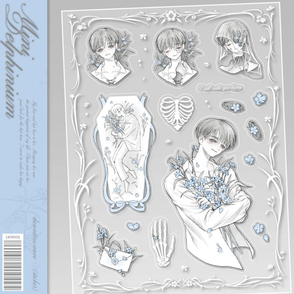 Dawnitive Wave Mini Delphinium Sticker