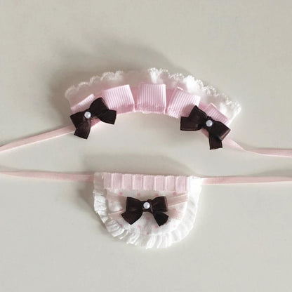 [Handmade] Headband & Bib Set For Plushie