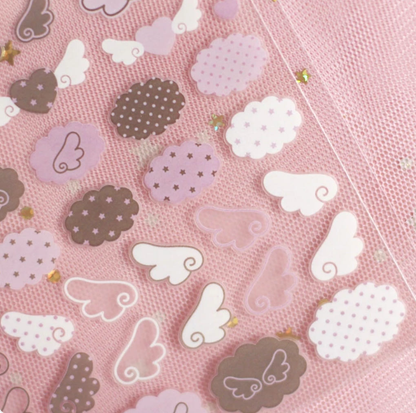Angora Lora Angel Wing Clear Sticker