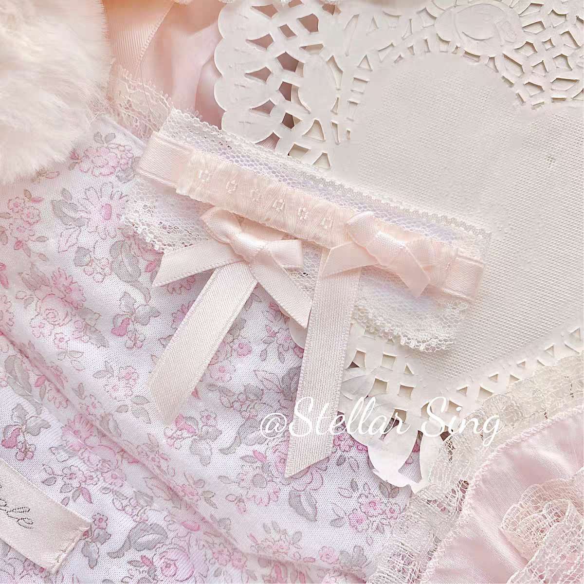 [Handmade] Lace Ribbon Snap Clip