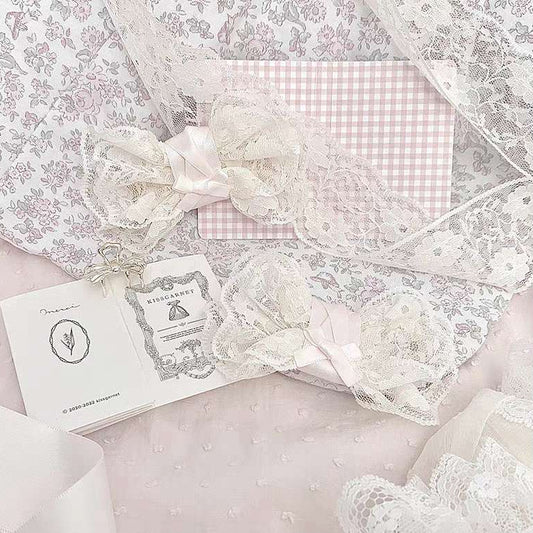 [Handmade] Lace Flower Snap Clip