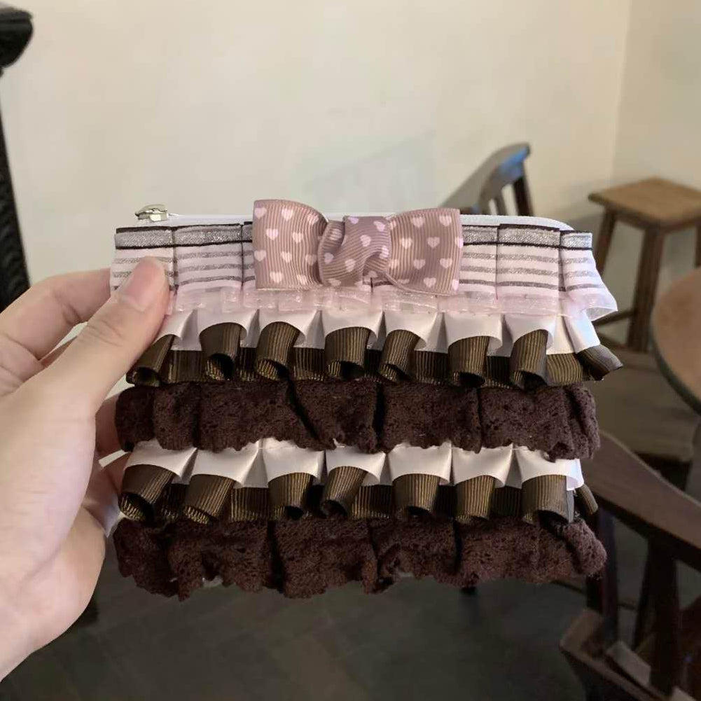 [Handmade] Chocolate Lace Pouch