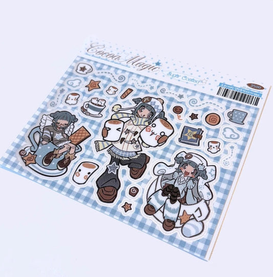 Invader Darling Cocoa Magic Sugar Coated Blue Sticker