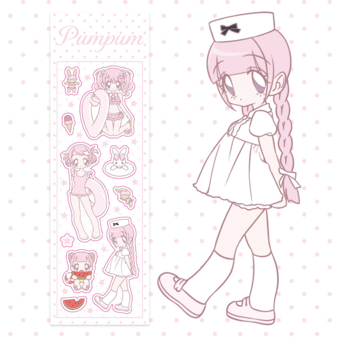 Pumpum Lonely Girl Meta Summer 2 Clear Sticker