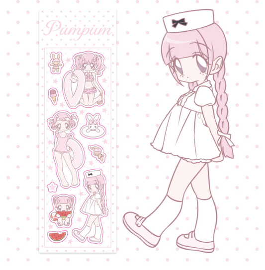 Pumpum Lonely Girl Meta Summer 2 Clear Sticker