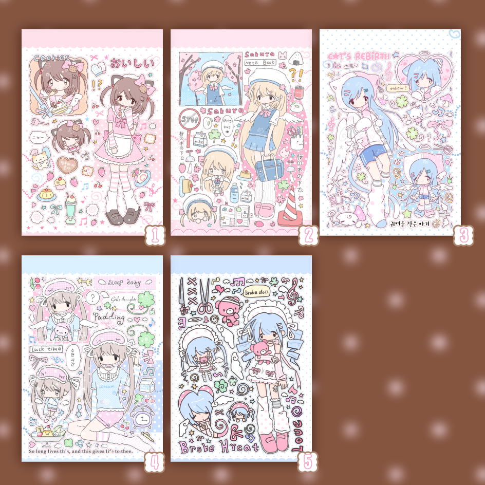 [Cat Cookies] Sticker Sheet