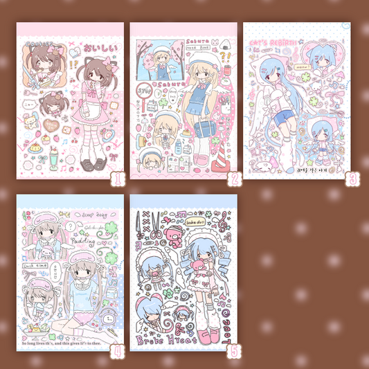 [Cat Cookies] Sticker Sheet