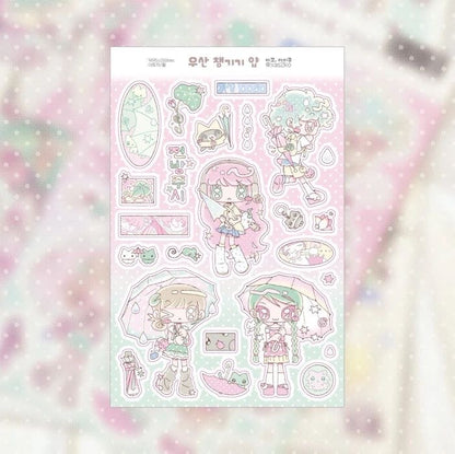[Ako Aikong] Rain Talk Umbrella Sticker