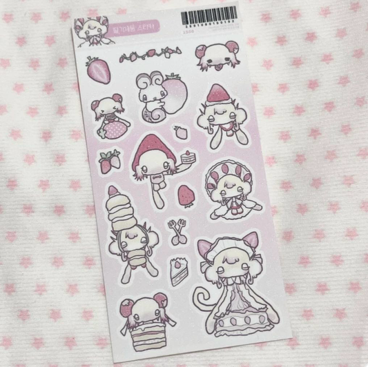 [Misese] Strawberry Animal Sticker