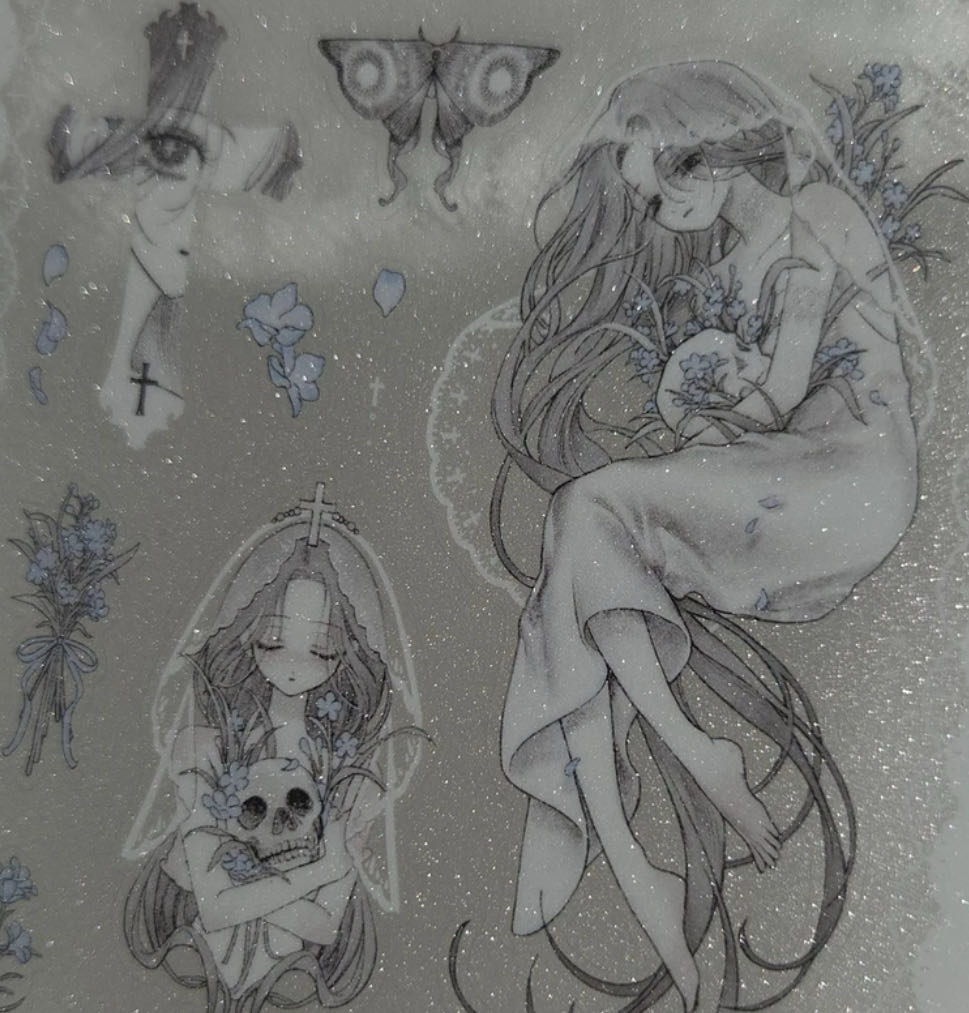 Dawnitive Wave Gray Love Sticker