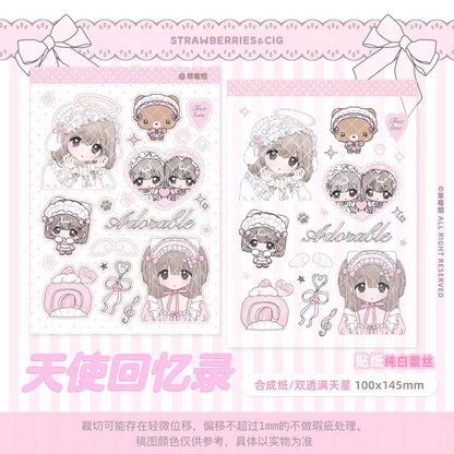 Strawberries&Cig Angel's Memoirs Sticker