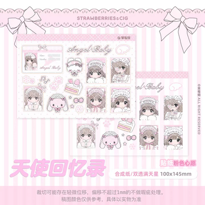 Strawberries&Cig Angel's Memoirs Sticker