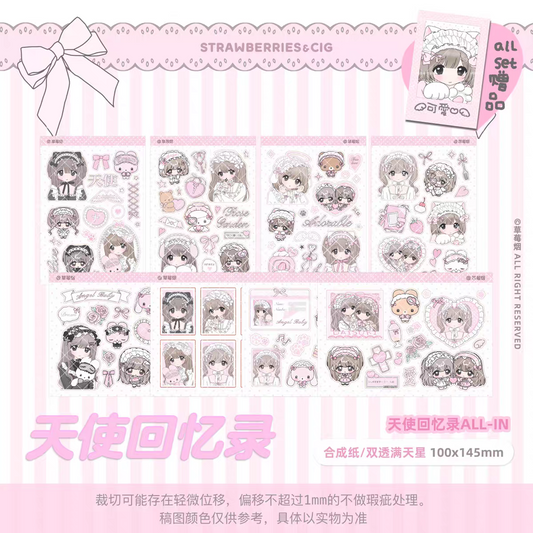 Strawberries&Cig Angel's Memoirs Sticker
