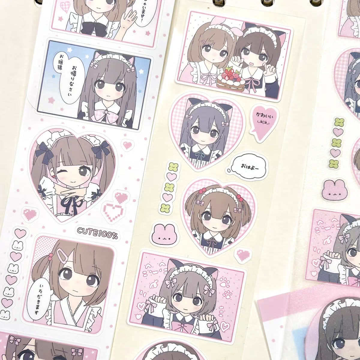 [Strawberries&Cig] Maid Cafe Kiss Cut Tape
