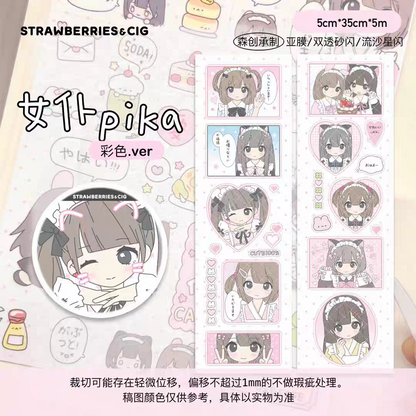 [Strawberries&Cig] Maid Cafe Kiss Cut Tape