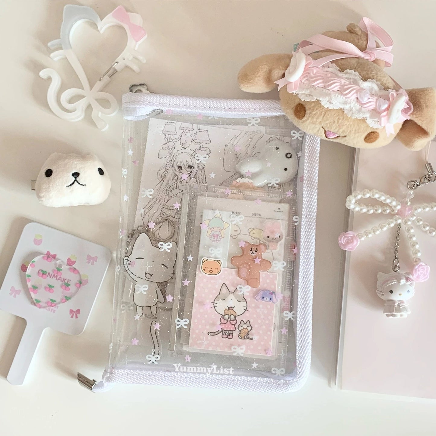 Yummylist A6 Bows Zip Storage Bag