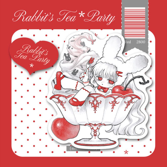 Dawnitive Wave Rabbit's Tea Party Sticker Sheet Red